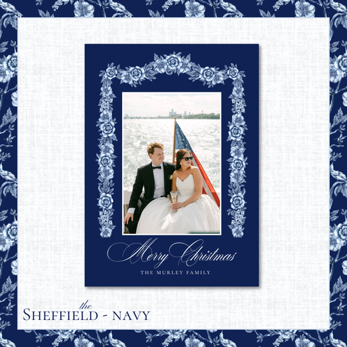 Load image 1 in gallery view. Sheffield Holiday Card | Vertical | Navy