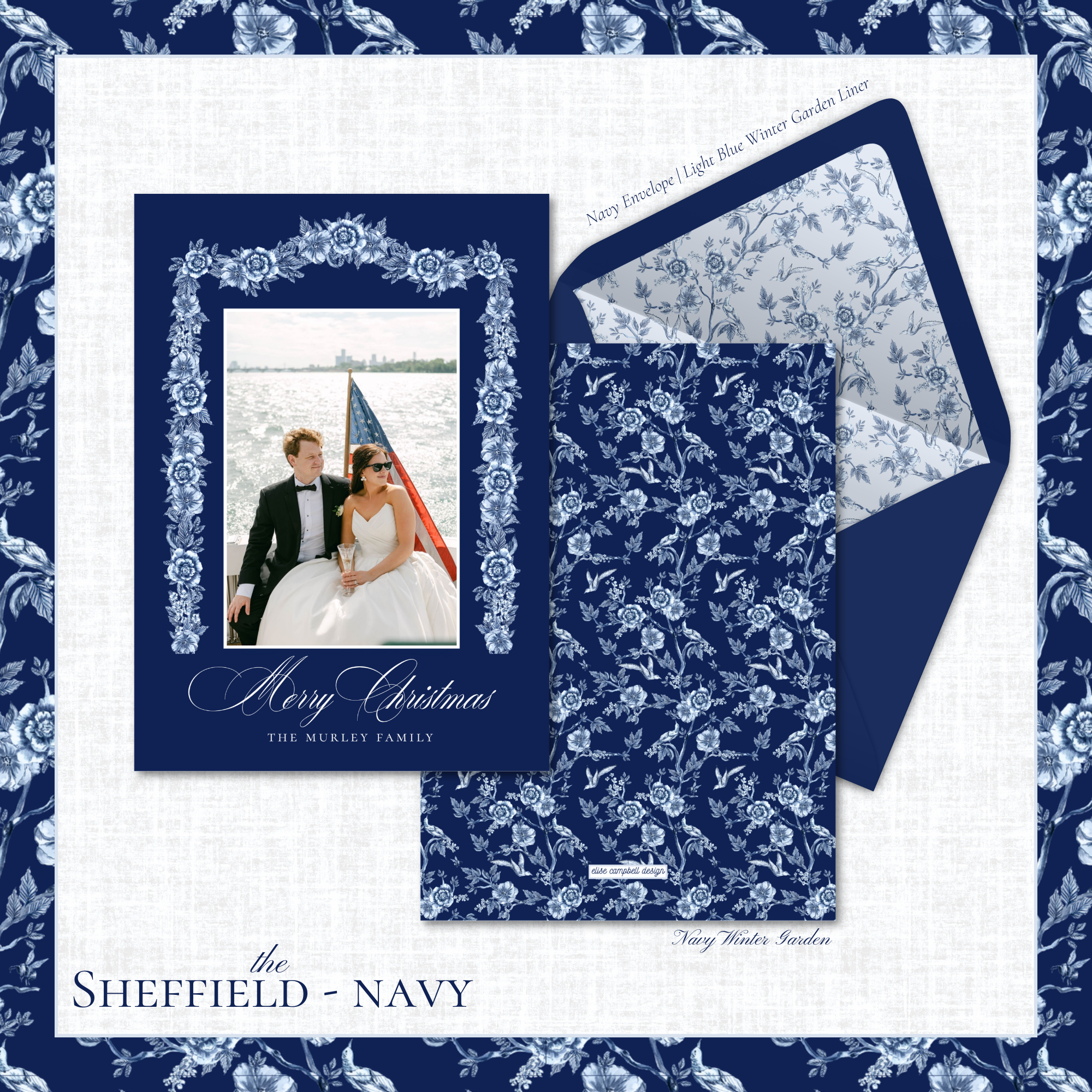Sheffield Holiday Card | Vertical | Navy