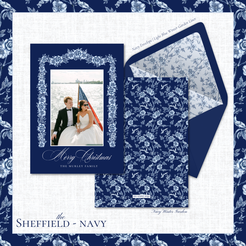 Load image 1 in gallery view. Sheffield Holiday Card | Vertical | Navy