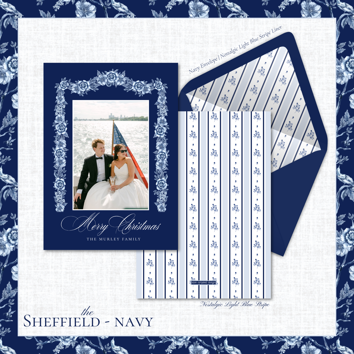 Sheffield Holiday Card | Vertical | Navy