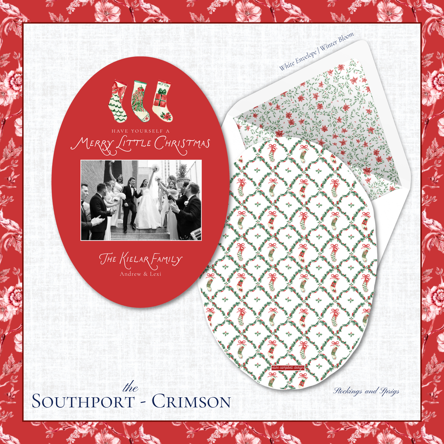 Southport Holiday Card | Vertical | Crimson