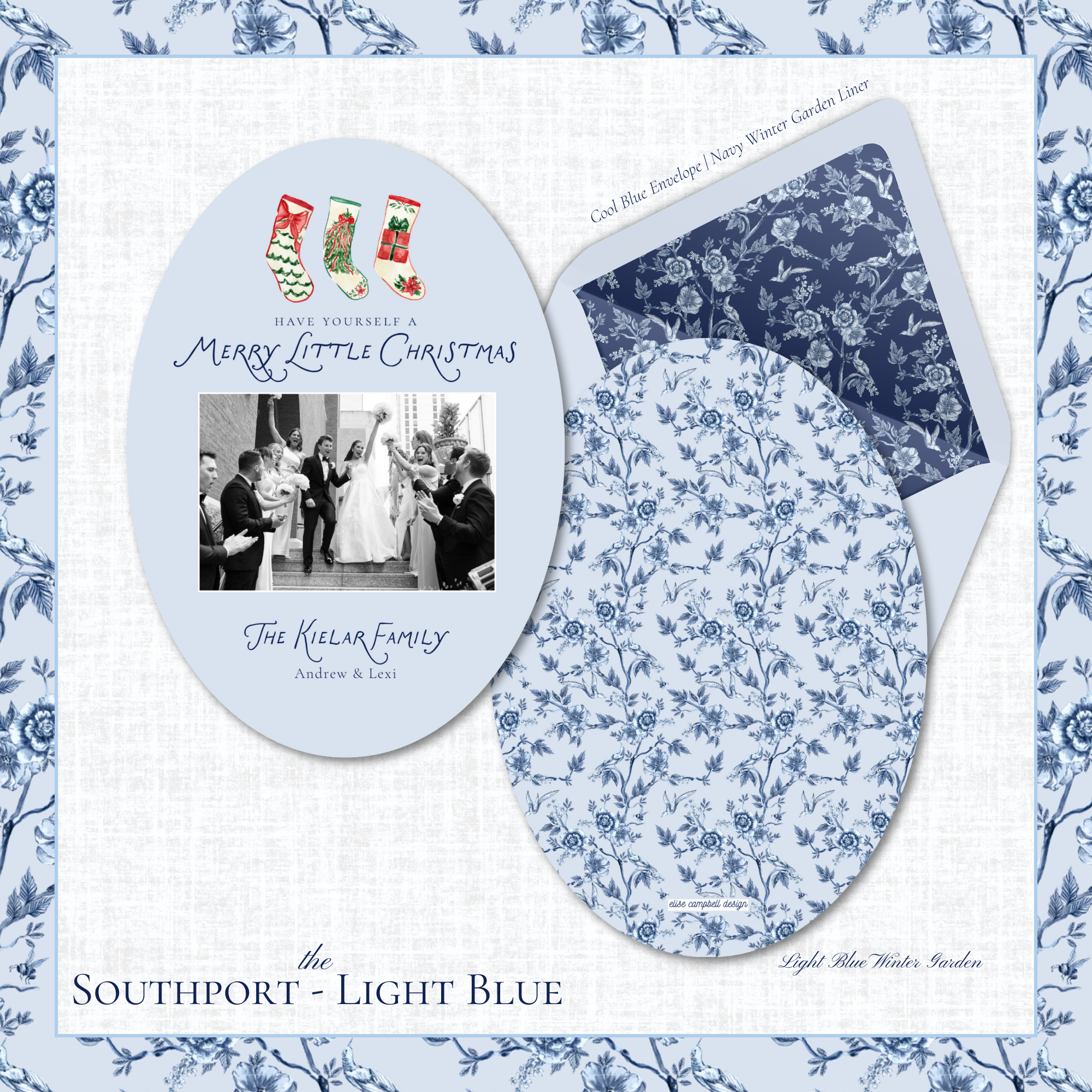 Southport Holiday Card | Vertical | Light Blue