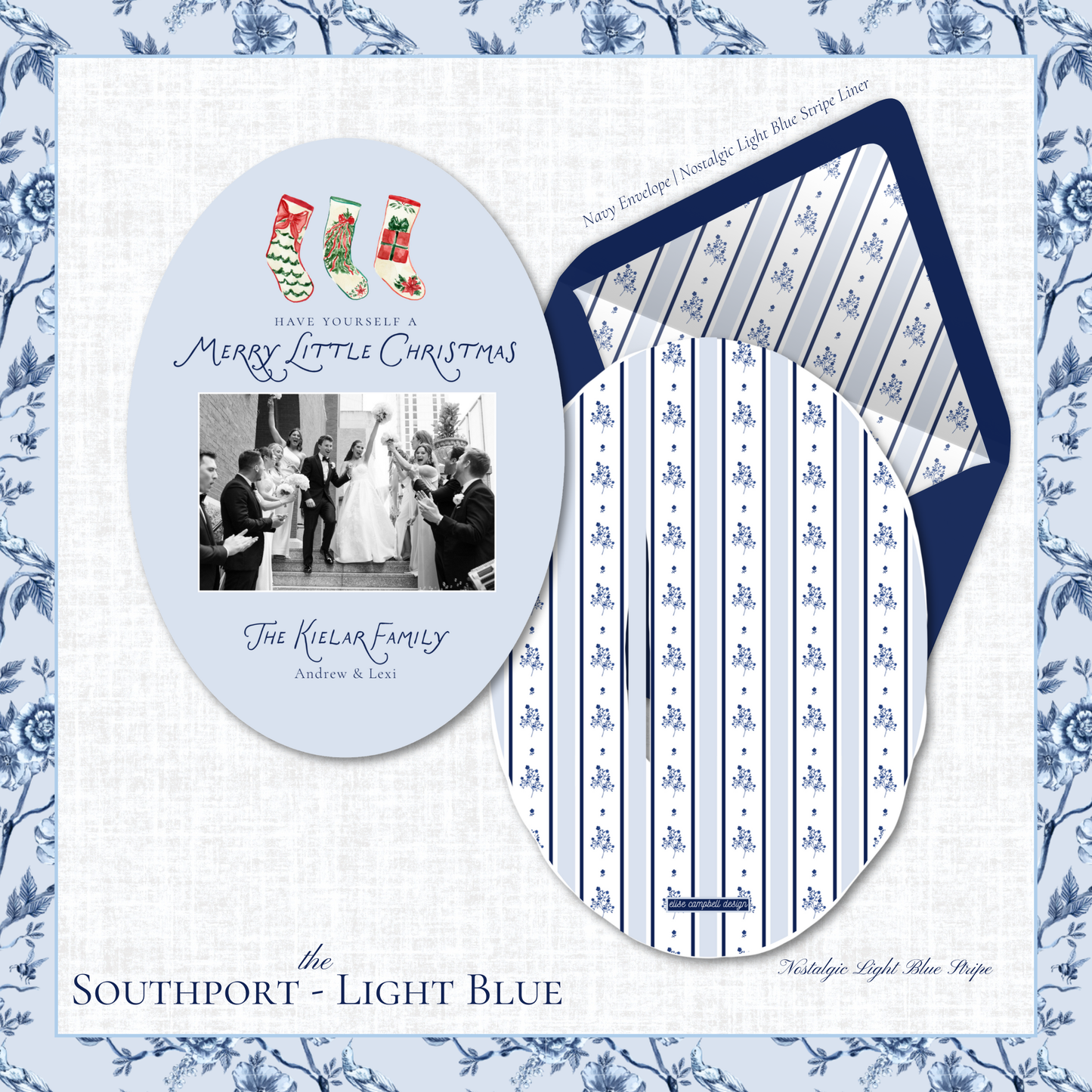 Southport Holiday Card | Vertical | Light Blue
