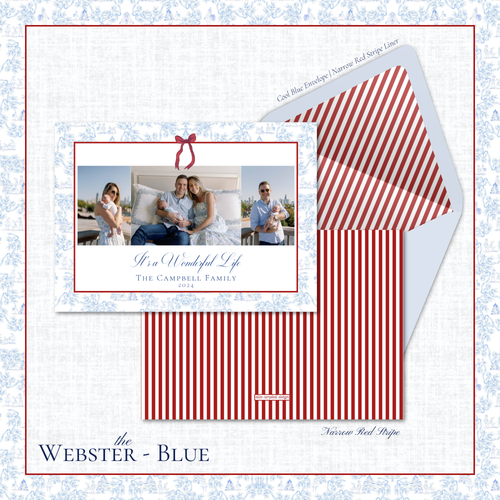 Load image 1 in gallery view. Webster Holiday Card | Horizontal | Blue