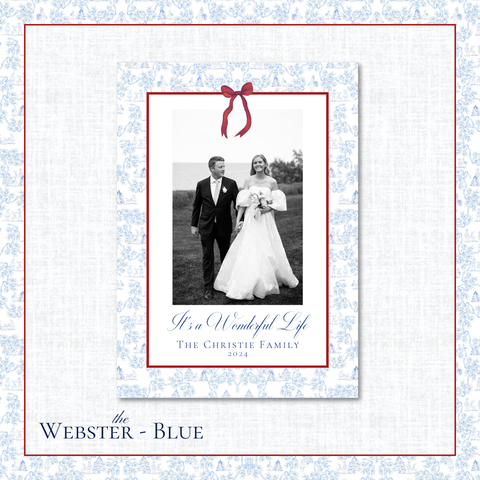 Webster Holiday Card | Vertical | Blue