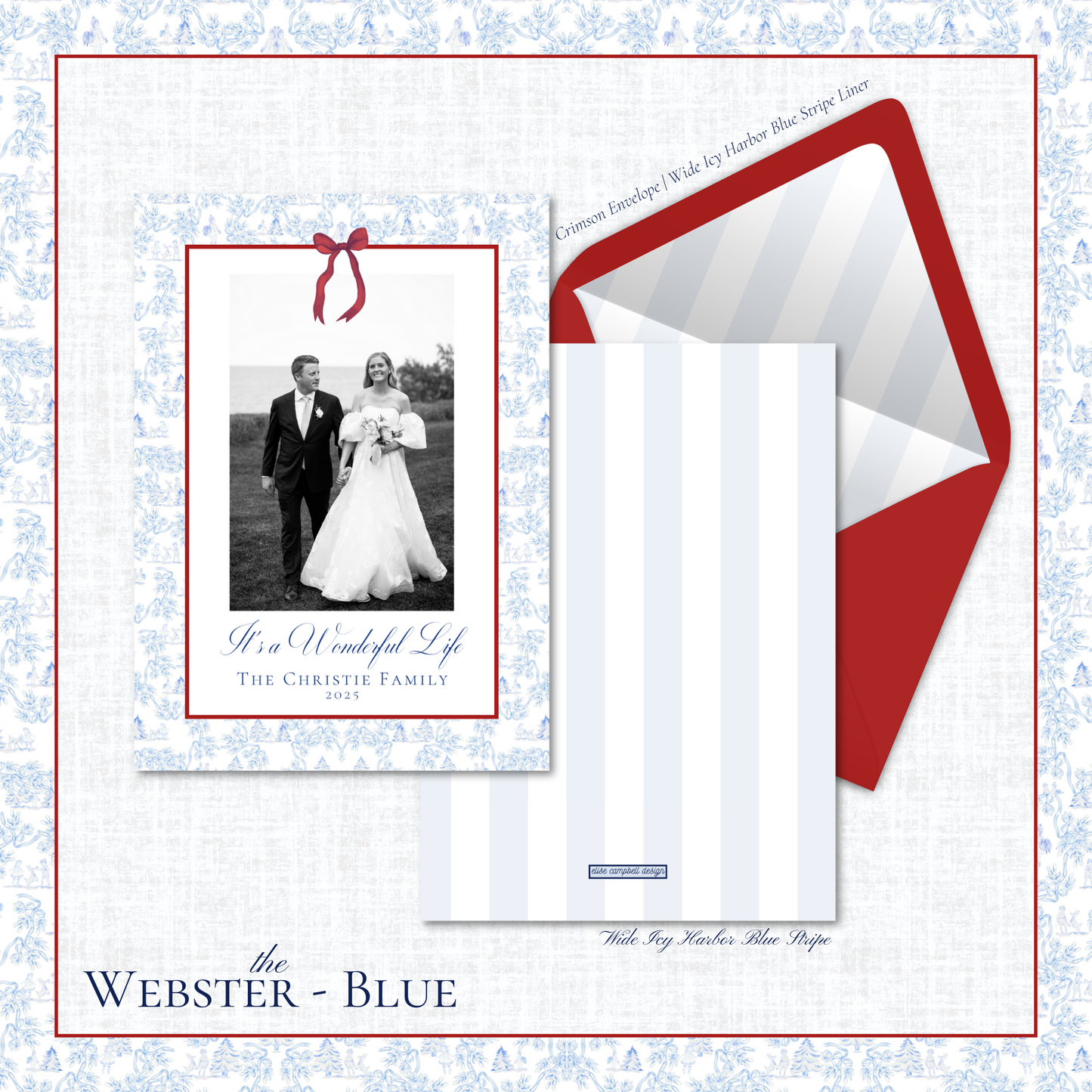 Webster Holiday Card | Vertical | Blue