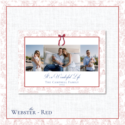 Load image 1 in gallery view. Webster Holiday Card | Horizontal | Red