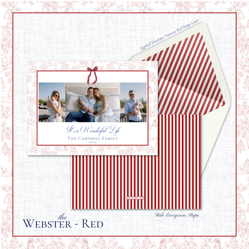 Load image 1 in gallery view. Webster Holiday Card | Horizontal | Red