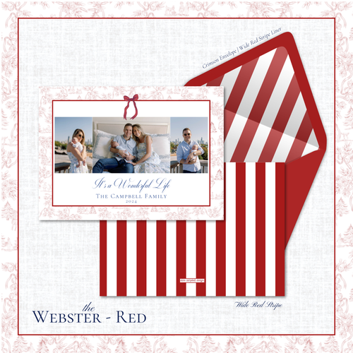 Load image 1 in gallery view. Webster Holiday Card | Horizontal | Red