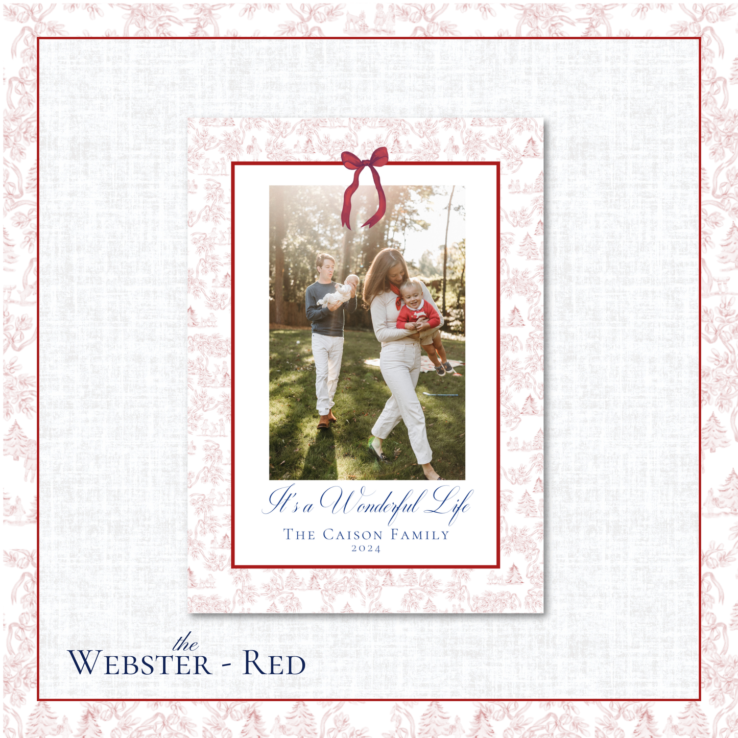 Webster Holiday Card | Vertical | Red