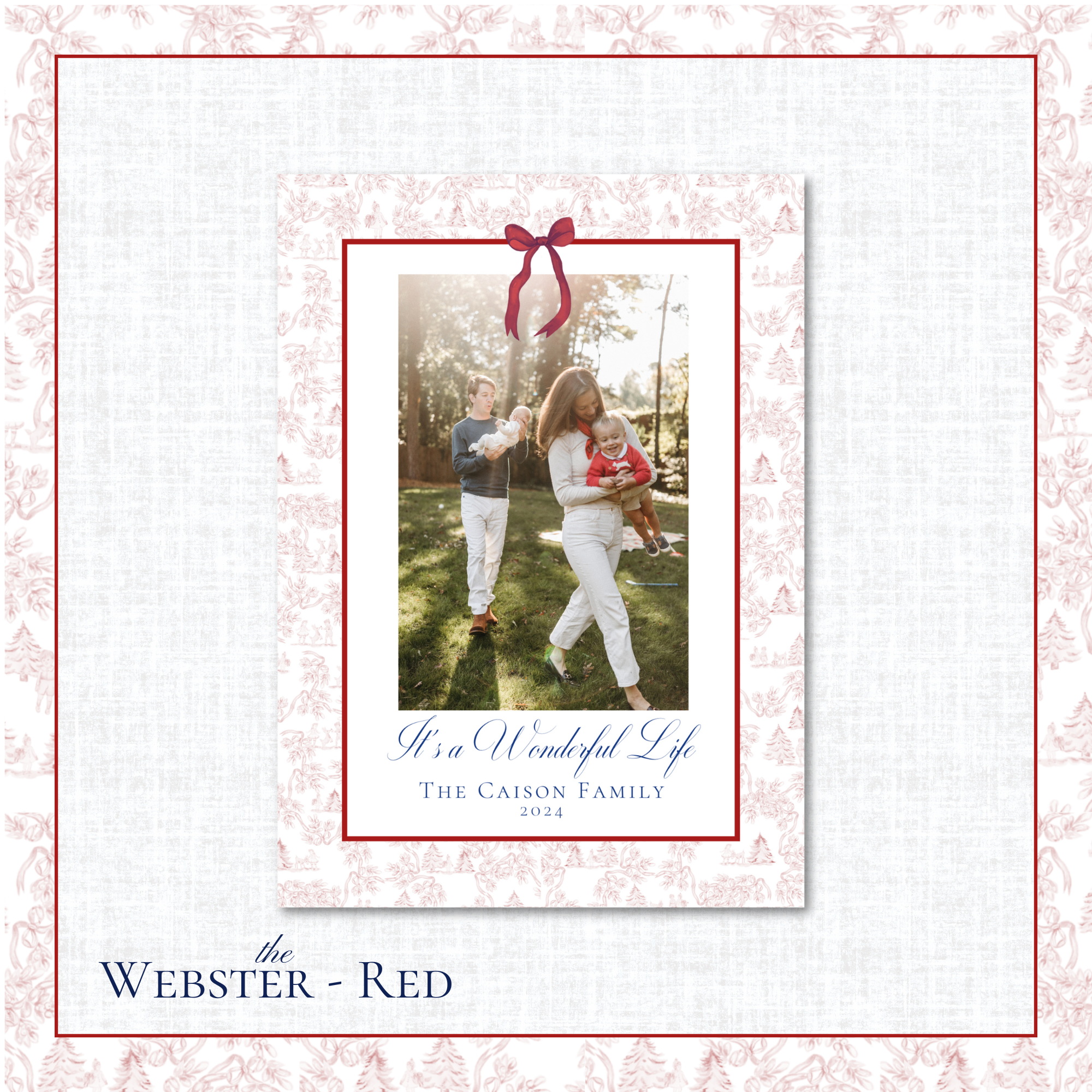 Webster Holiday Card | Vertical | Red