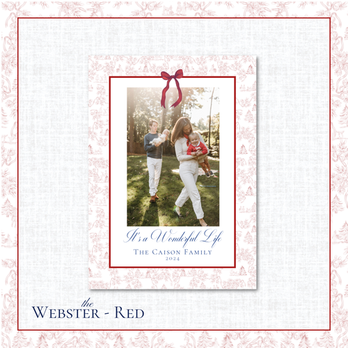 Load image 1 in gallery view. Webster Holiday Card | Vertical | Red