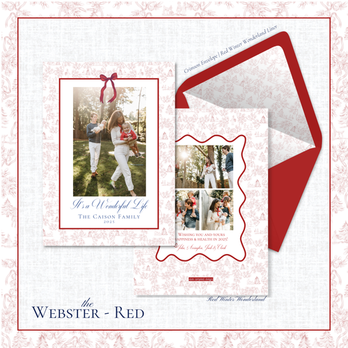 Load image 1 in gallery view. Webster Holiday Card | Vertical | Red
