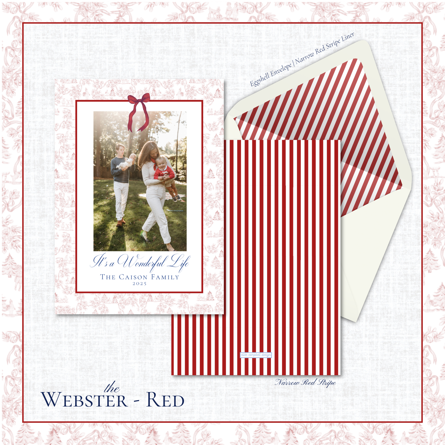 Webster Holiday Card | Vertical | Red
