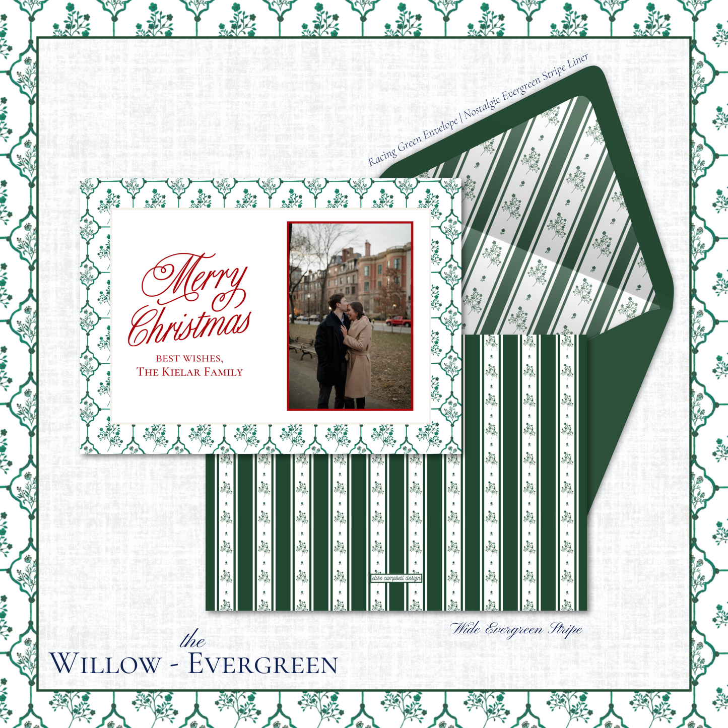 Willow Holiday Card | Horizontal | Evergreen