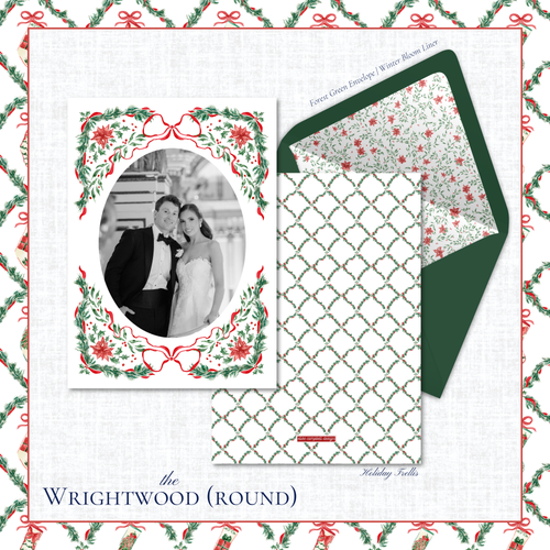 Load image 1 in gallery view. Wrightwood Holiday Card | Vertical | Round