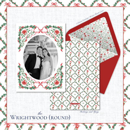 Load image 1 in gallery view. Wrightwood Holiday Card | Vertical | Round